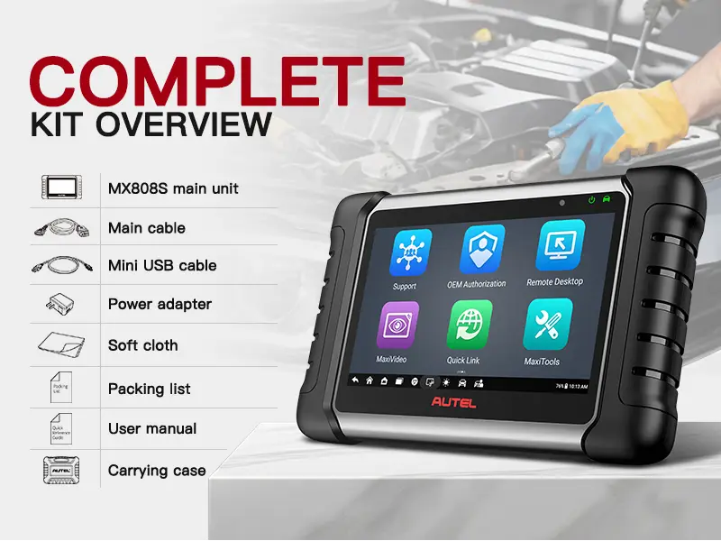 Autel MX808S OBD2 Scanner for Full System Diagnostics, Bi-Directional Control and Service Reset Functions – Best Value OBD2 Scanner for DIY Users and Workshops