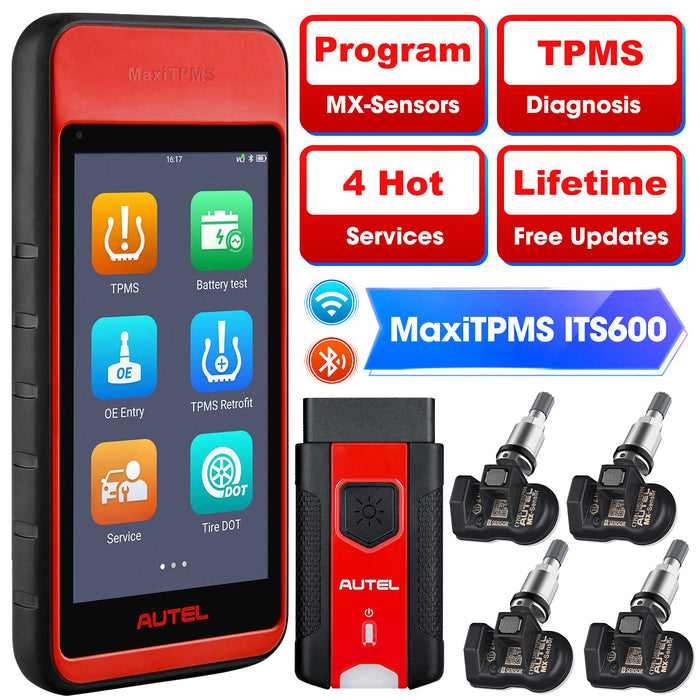 Autel MaxiTPMS ITS600 TPMS Relearn Tool, TPMS Programming Tool Activate/Relearn All Sensors, TPMS Diagnostics, 4 Reset Functions (Oil Reset, BMS, SAS, EPB), Auto VIN (Free Update)