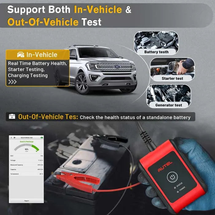 Autel MaxiBAS BT506 Car Battery Tester & Analyzer, 100% Detection Rate of Bad Batteries