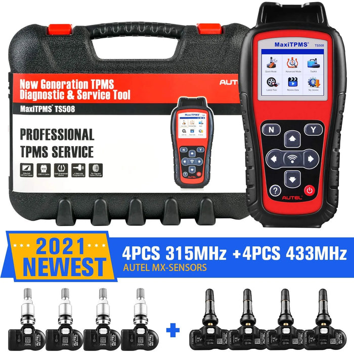 Autel MaxiTPMS TS508K TS508 Pro TPMS Tool Winter Snow Tire All Season Tires Summer Tyre Replacement with 8pc Sensors