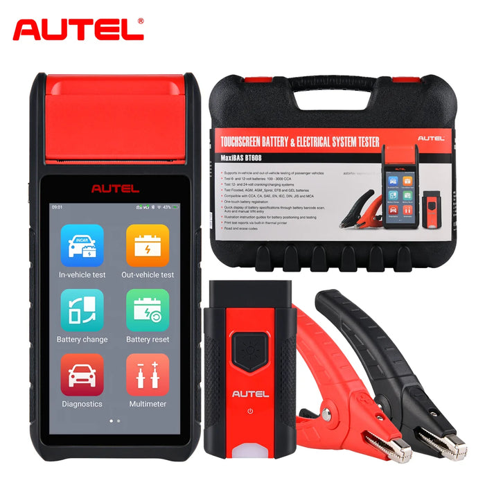 Autel MaxiBAS BT608 Car Battery Tester Vehicle Battery & Electrical System Analyzer Circuit Tester