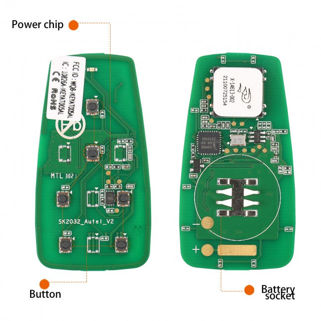 AUTEL IKEYAT006BL Independent 6-Button Universal Smart Key internal