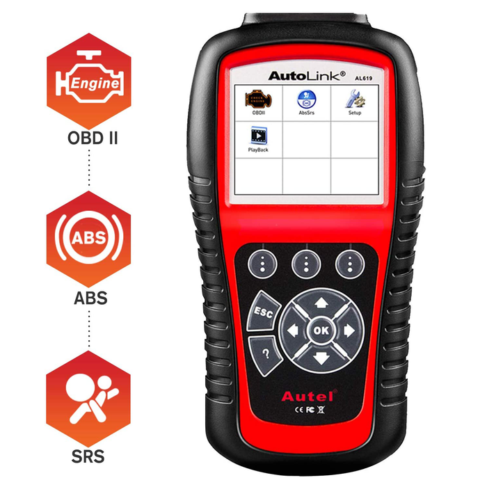 Autel AutoLink AL619 OBD2 Scanner ABS & SRS Airbag Car Diagnostic Scan Tool